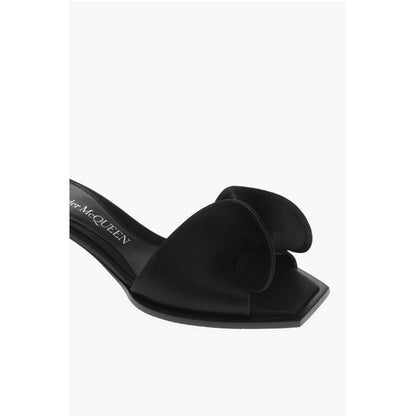 Crepè Silk Sandals with Bow Design 4cm