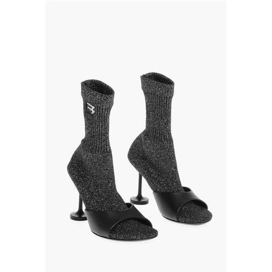 Double-layered Sock Booties with Stiletto Heel 9cm