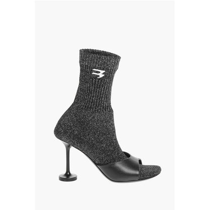 Double-layered Sock Booties with Stiletto Heel 9cm