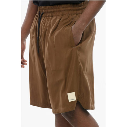 EMPORIO Animal Patterned Fabric Reversible Shorts