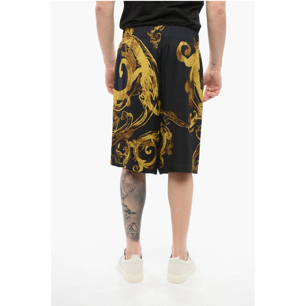 JEANS COUTURE Barocco Patterned WATERCOLOR Viscose Shorts