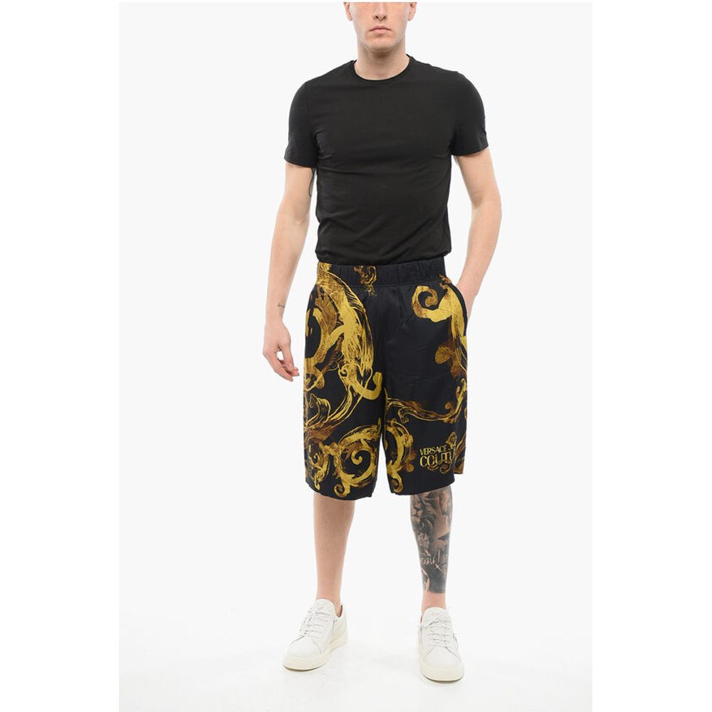 JEANS COUTURE Barocco Patterned WATERCOLOR Viscose Shorts