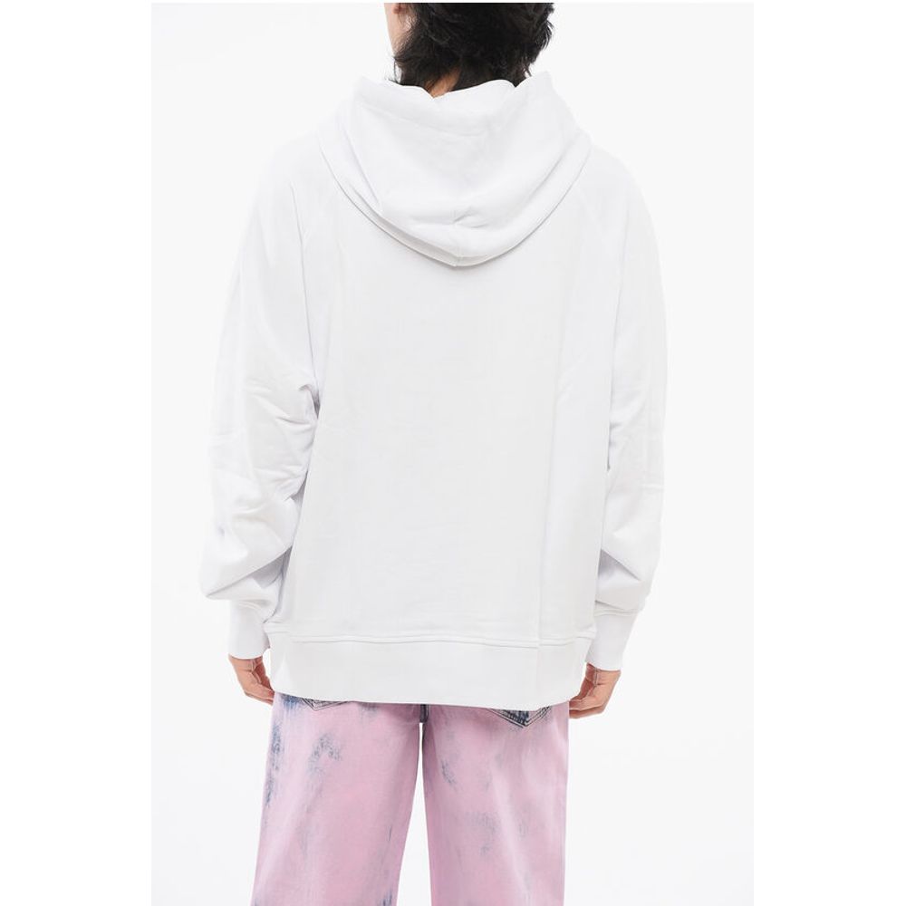 JEANS COUTURE Brushed Cotton Hoodie with Printed Logo