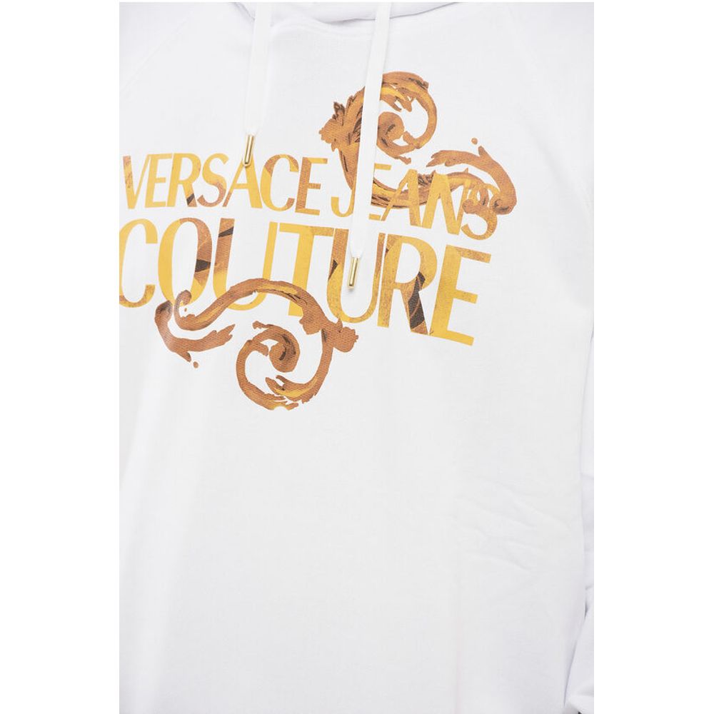 JEANS COUTURE Brushed Cotton Hoodie with Printed Logo