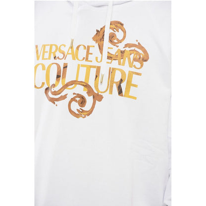 JEANS COUTURE Brushed Cotton Hoodie with Printed Logo