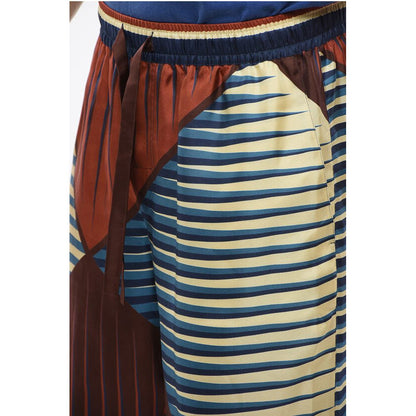 Geometric Patterned Silk Shorts