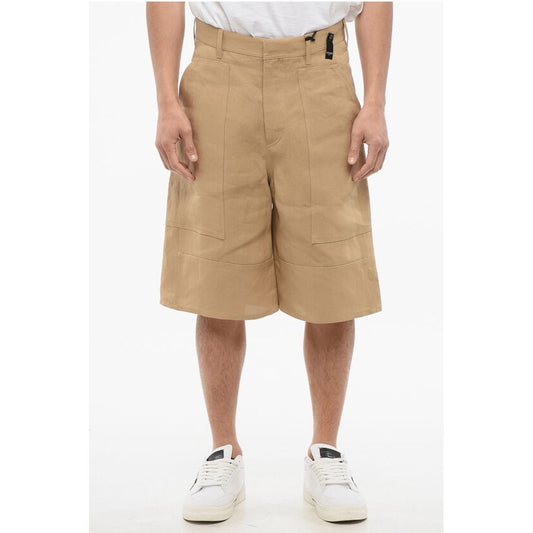 Textile Paper Shorts with Belt Loops