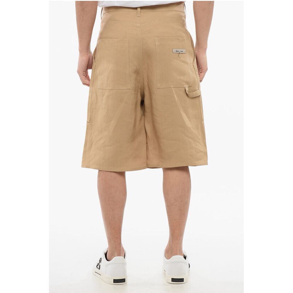 Textile Paper Shorts with Belt Loops