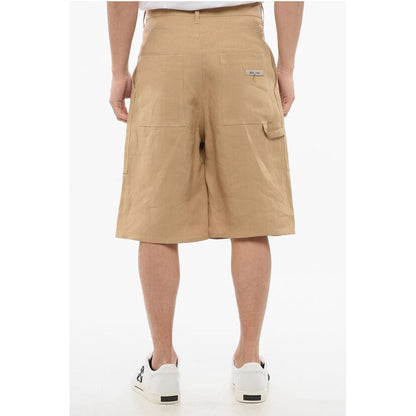 Textile Paper Shorts with Belt Loops