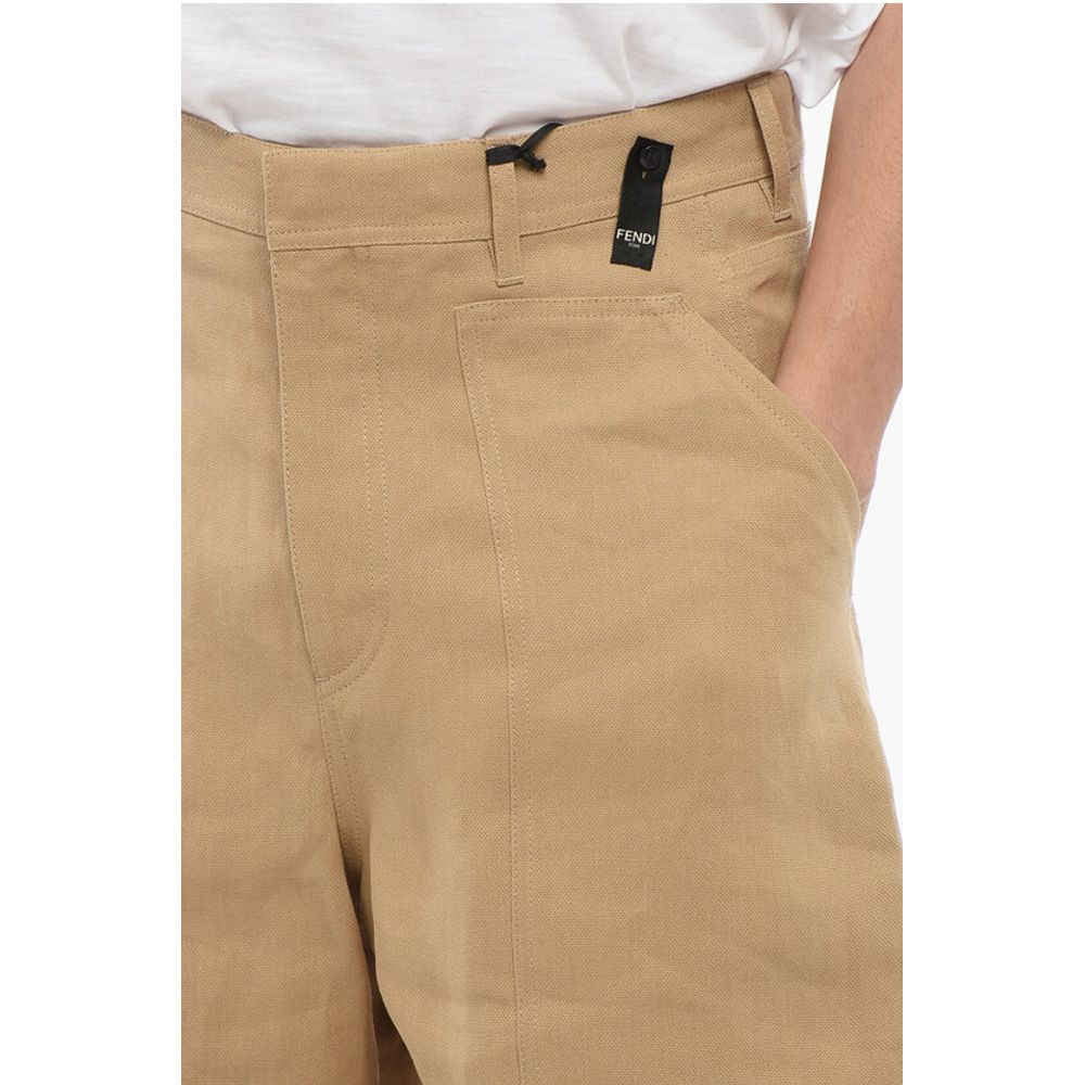 Textile Paper Shorts with Belt Loops