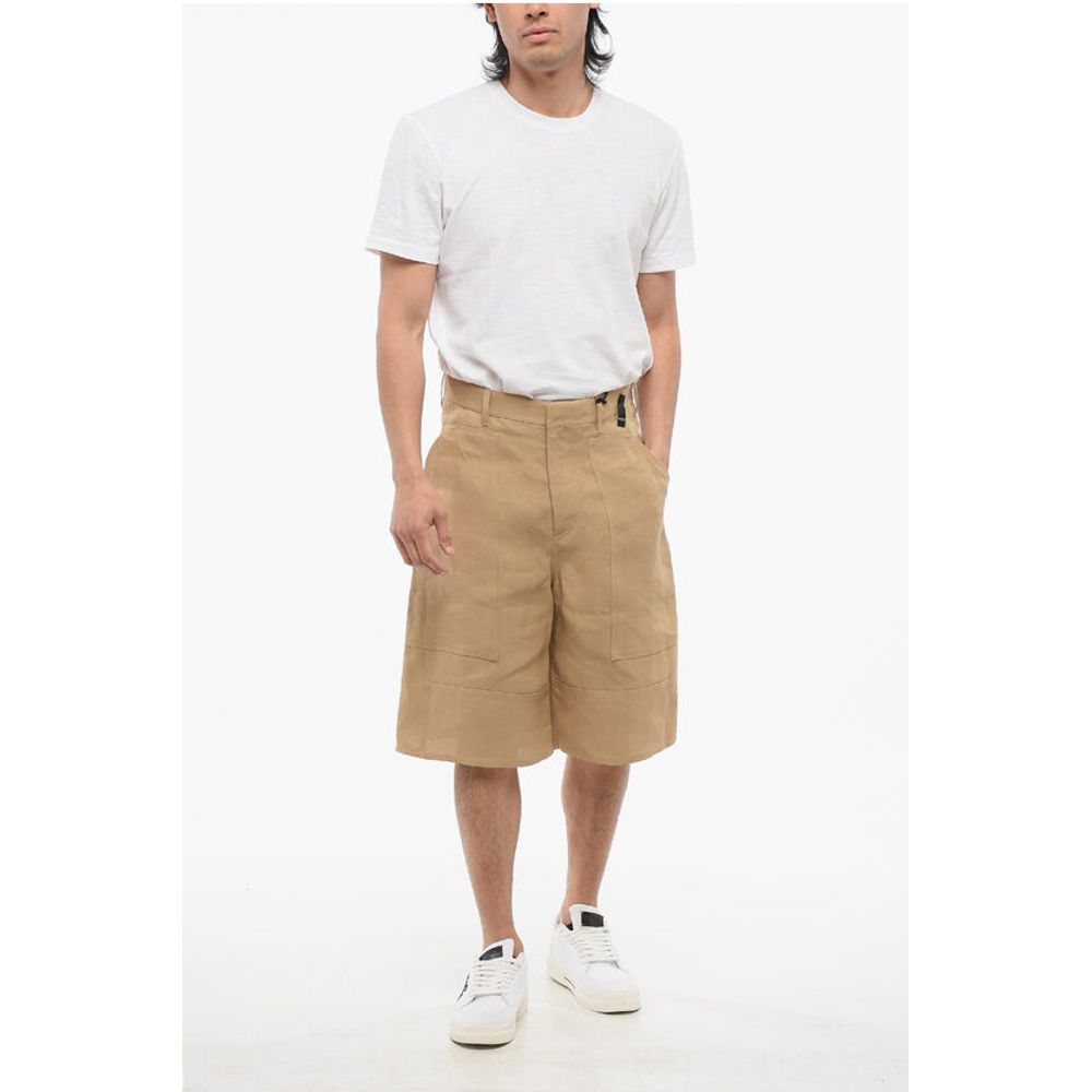 Textile Paper Shorts with Belt Loops