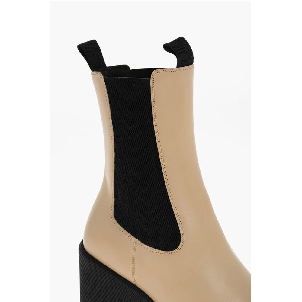 Leather Chelsea Booties with Carrion Sole 8cm