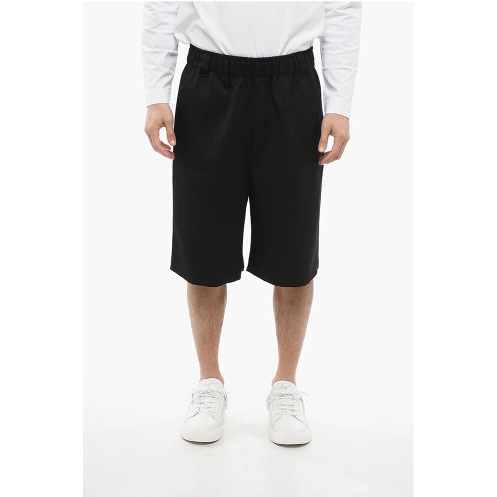 Jacquard Wool JUEGO Shorts with Elastic Waistband