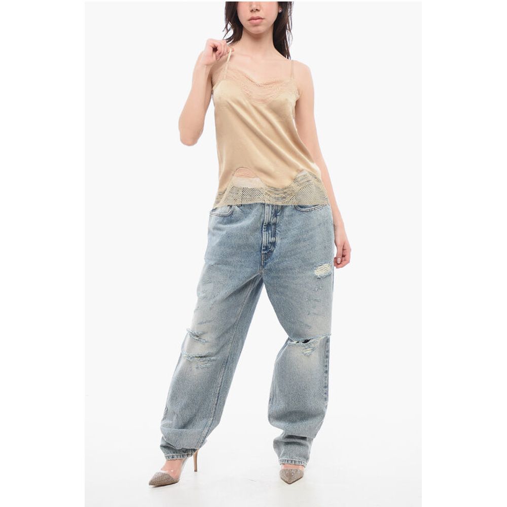 Silk KATIA Top with Openwork Detailing