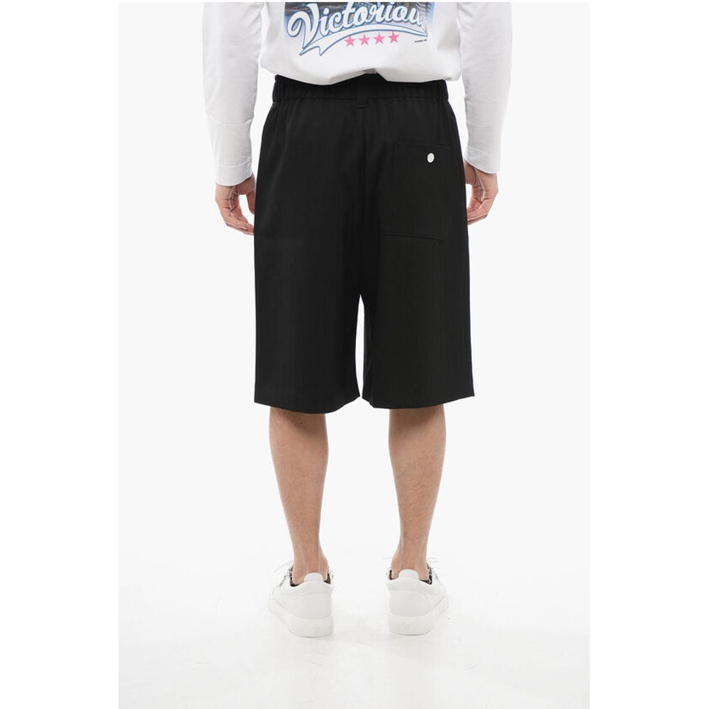 Jacquard Wool JUEGO Shorts with Elastic Waistband