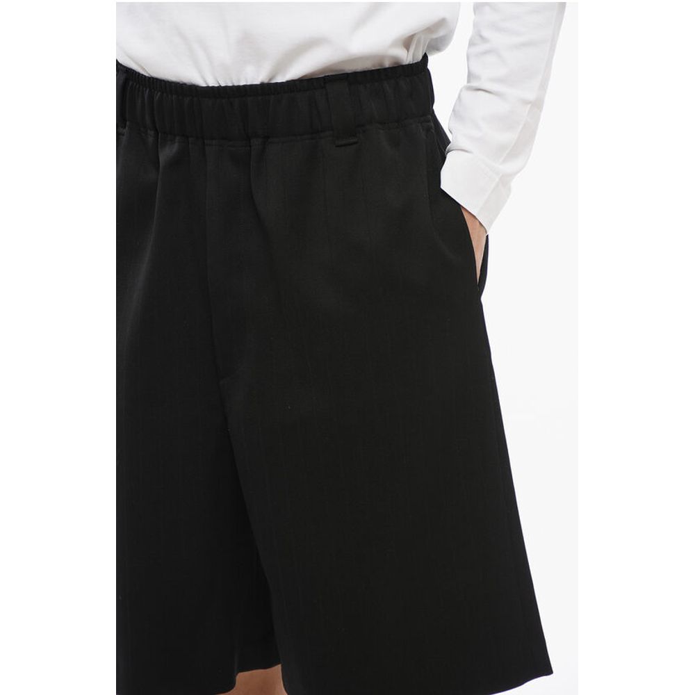 Jacquard Wool JUEGO Shorts with Elastic Waistband