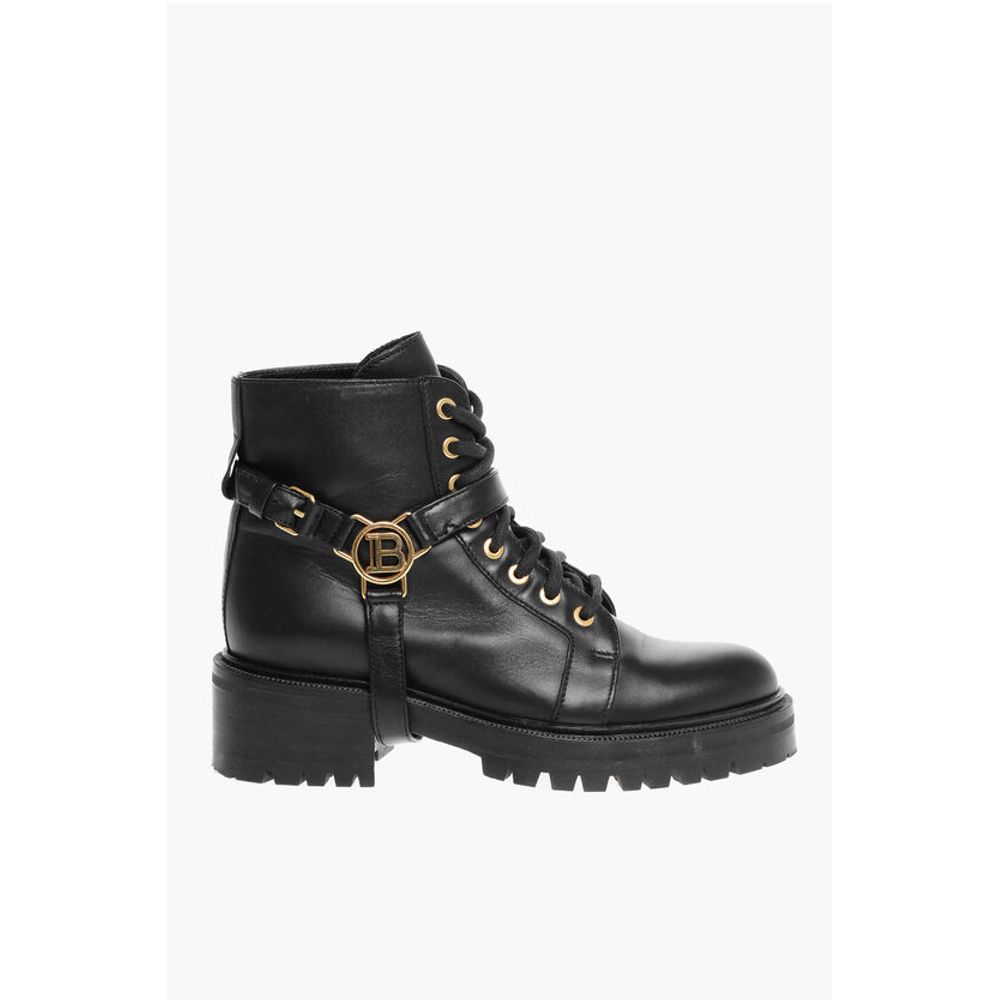 Leather Ranger Boots with Logo