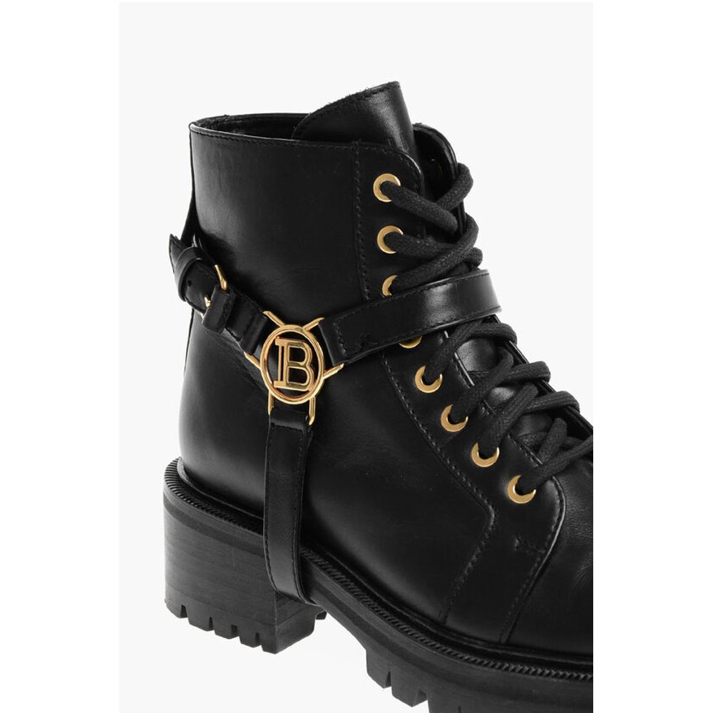 Leather Ranger Boots with Logo