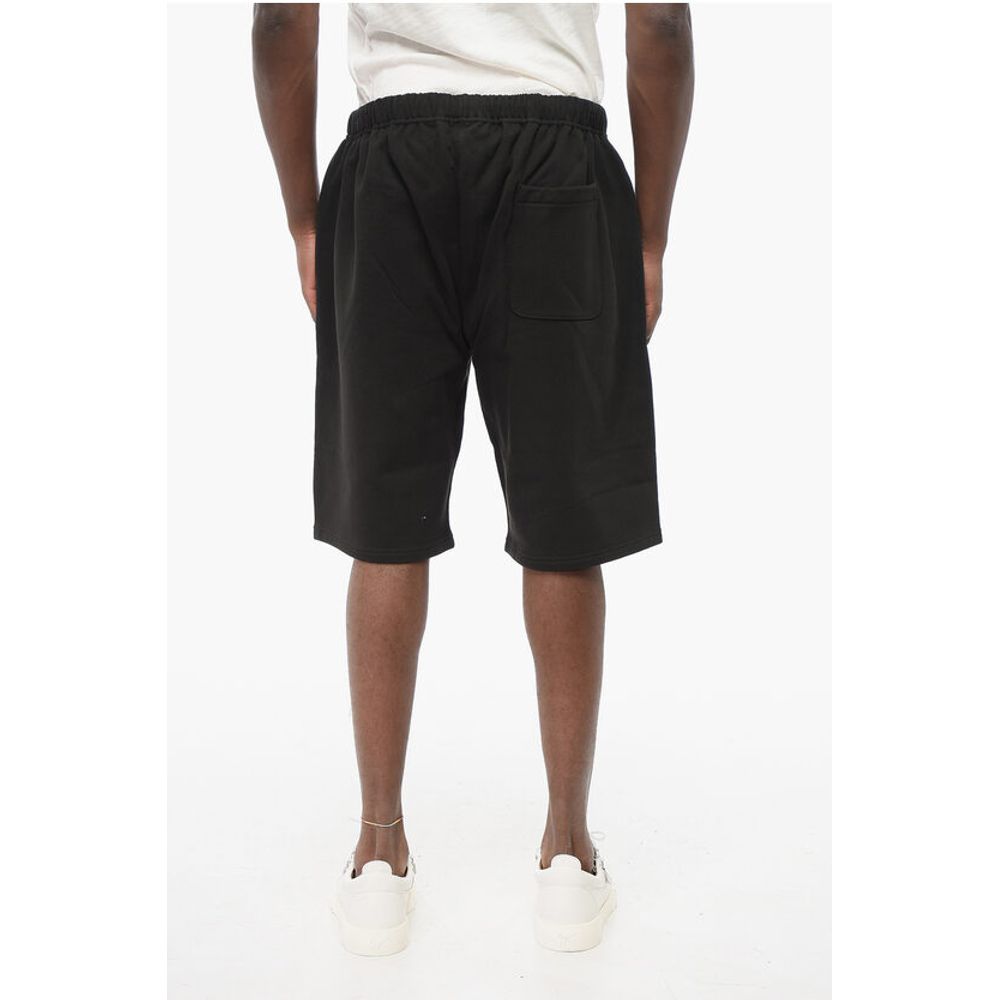 Brushed Cotton Shorts with Logo Patch