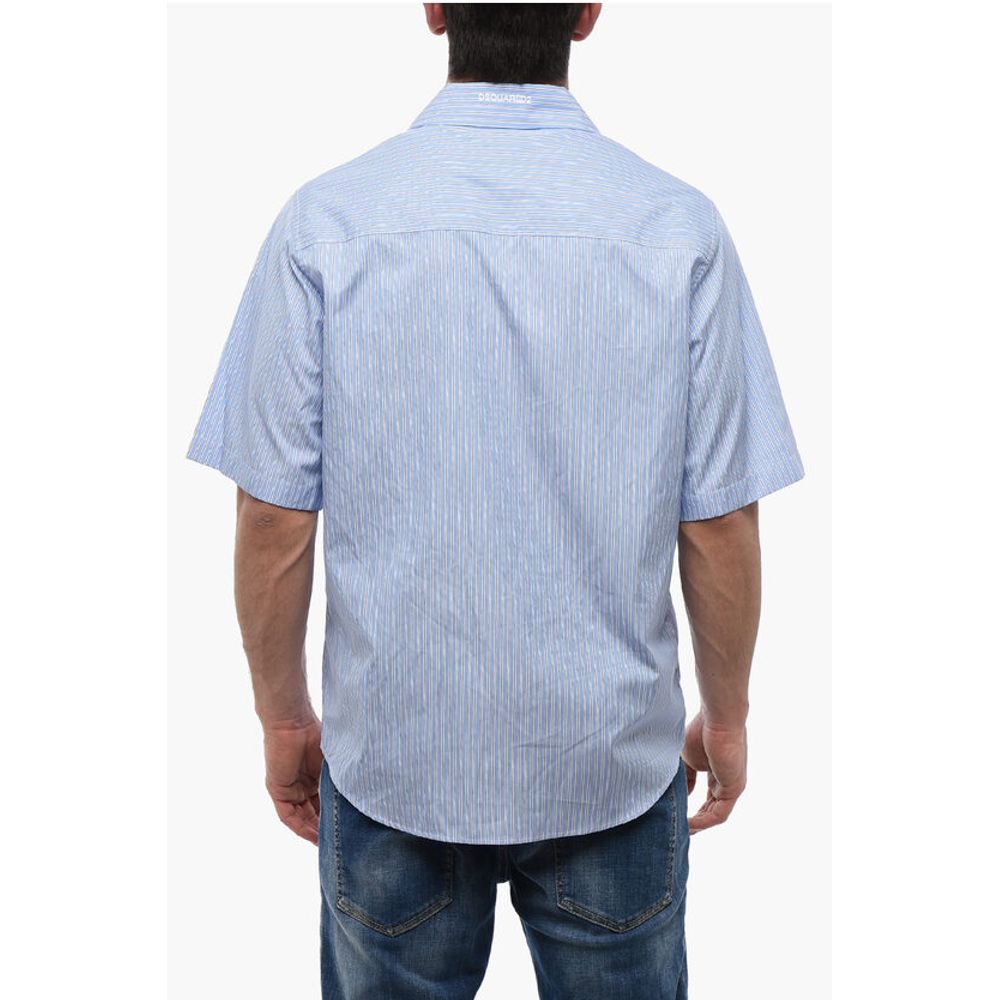 Striped SUNSET BOWLING Shirt with Broderie Anglaise