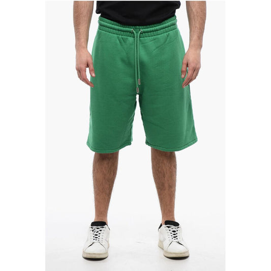 Brushed Cotton jogger Shorts With Embroidered Bandana Logo