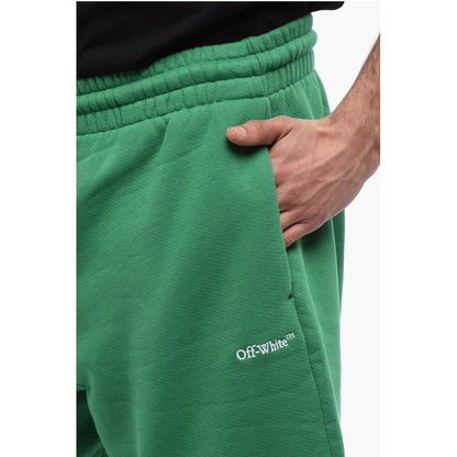 Brushed Cotton jogger Shorts With Embroidered Bandana Logo