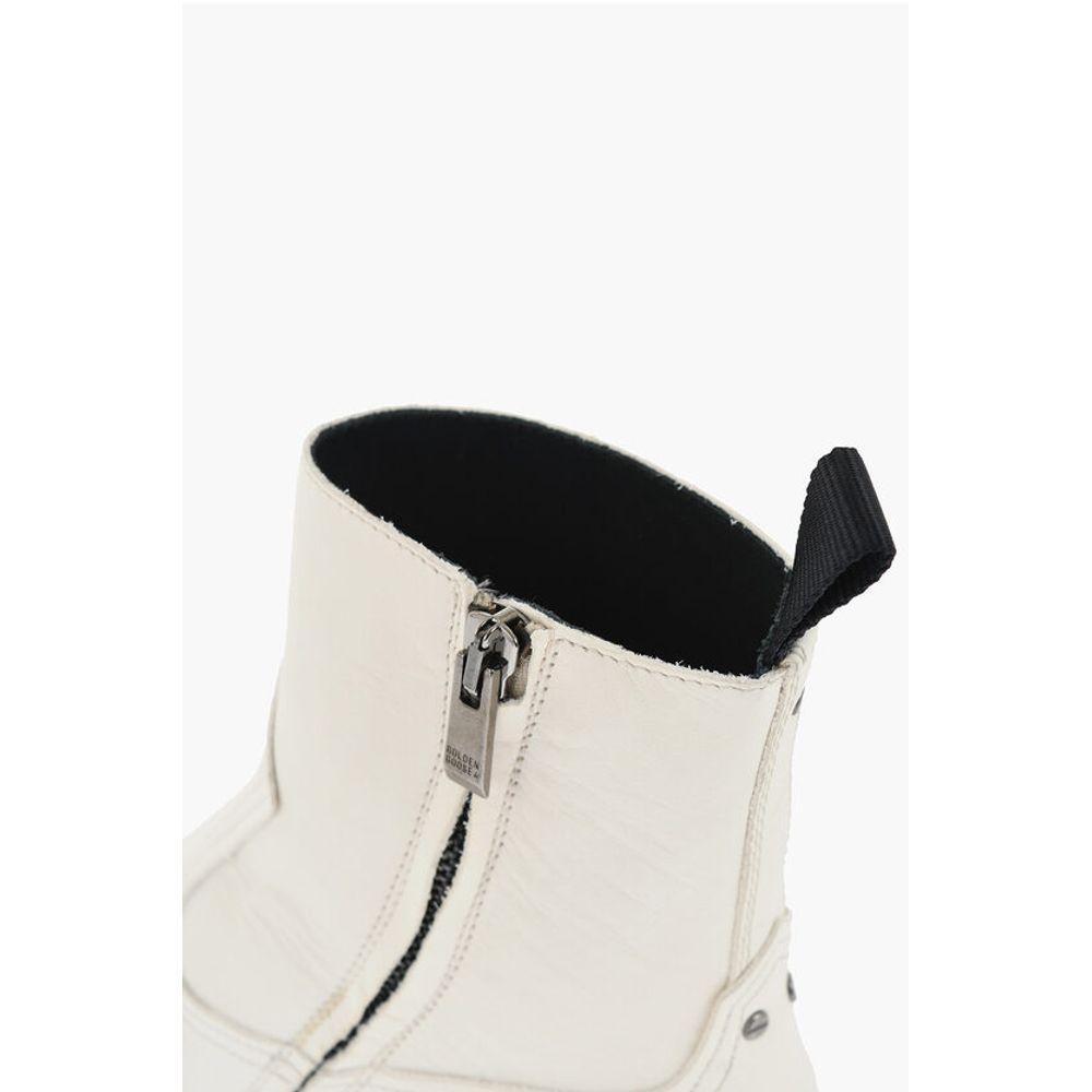 Leather Western Boots with Point Toe 5,5cm