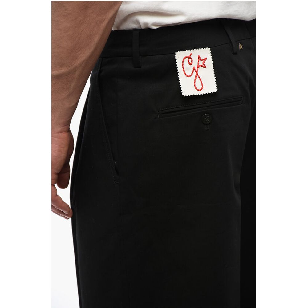 Solid Color Single Pleat Shorts with Belt Loops