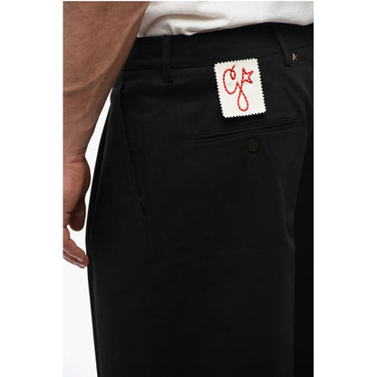 Solid Color Single Pleat Shorts with Belt Loops
