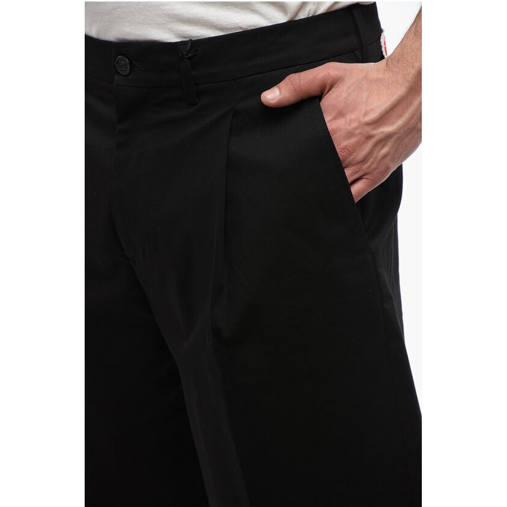Solid Color Single Pleat Shorts with Belt Loops