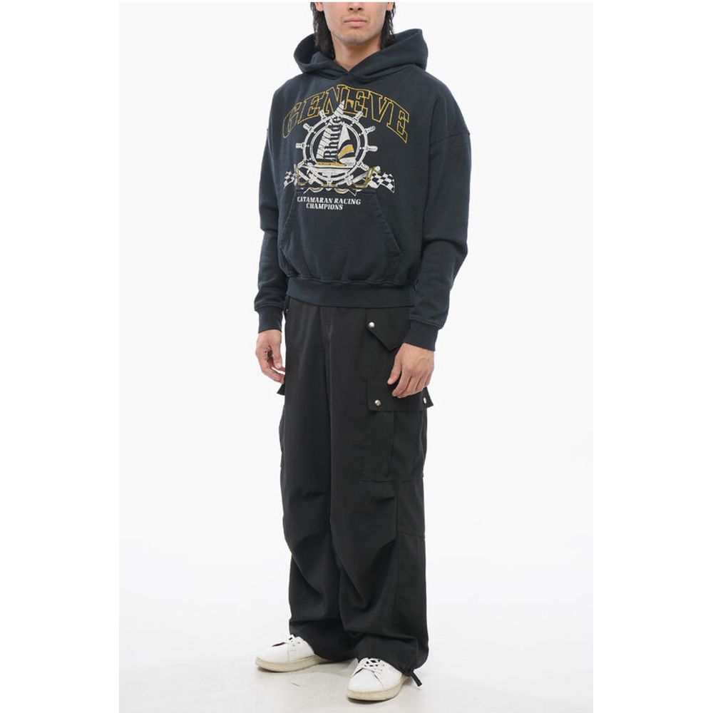 Printed Hoodie with Patch Pocket