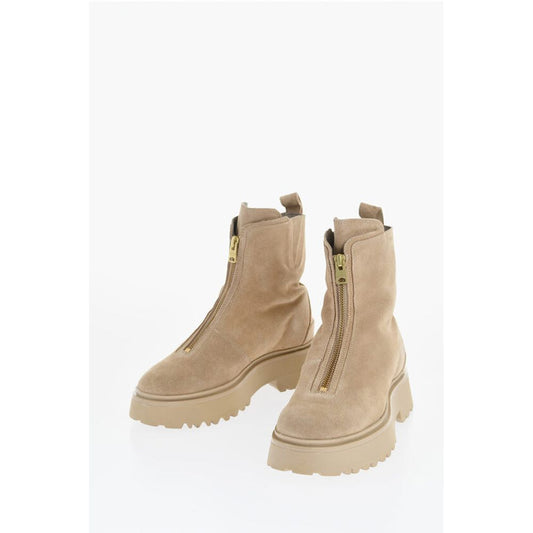 Leather OPHELIA Booties with Frontal Zip