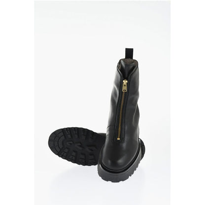 Leather OPHELIA Booties with Frontal Zip