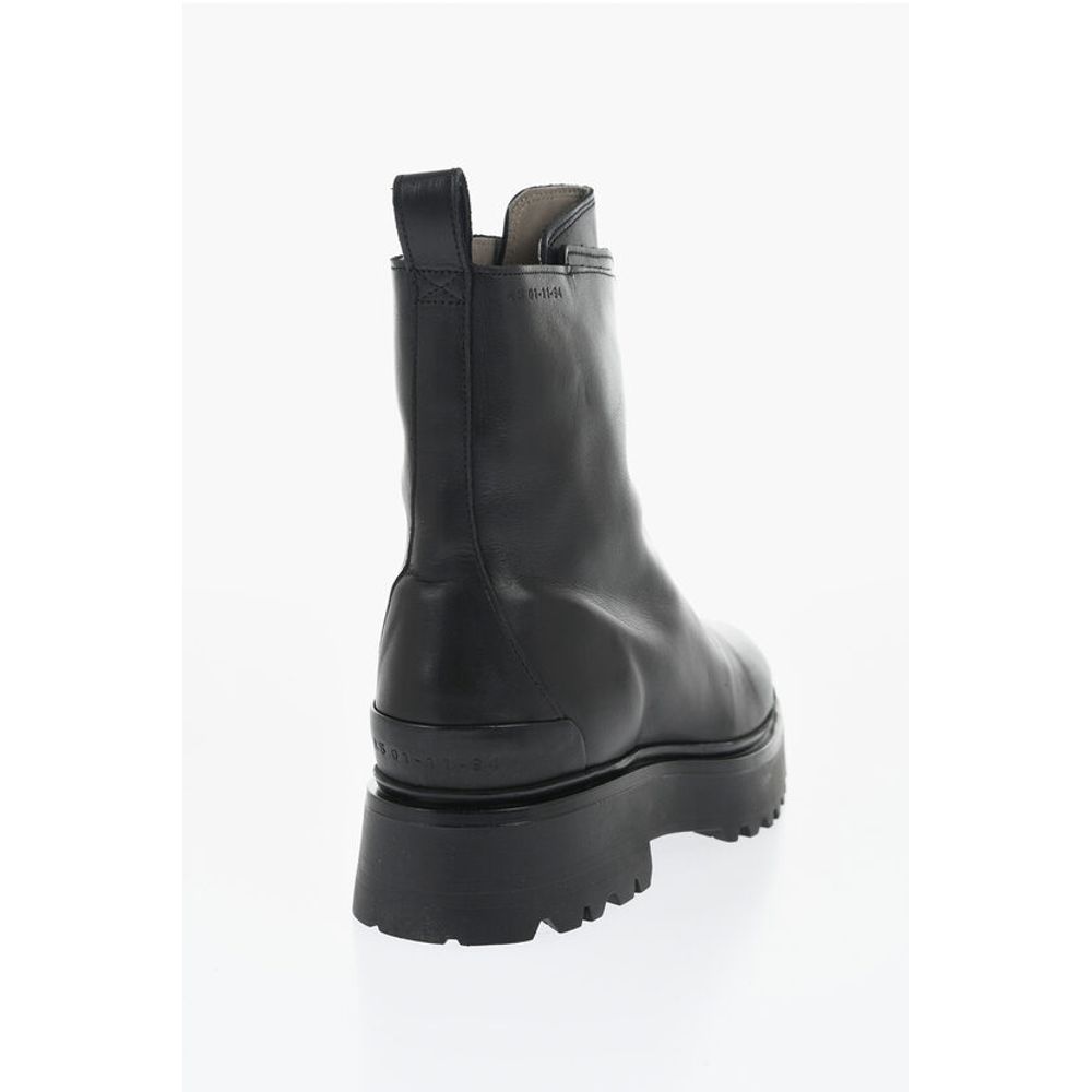 Leather OPHELIA Booties with Frontal Zip
