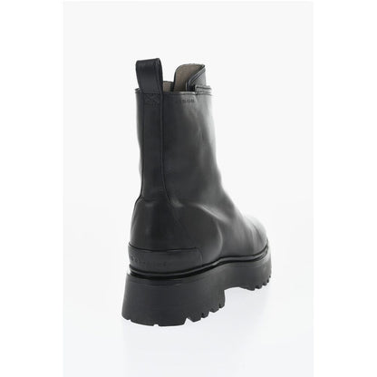 Leather OPHELIA Booties with Frontal Zip