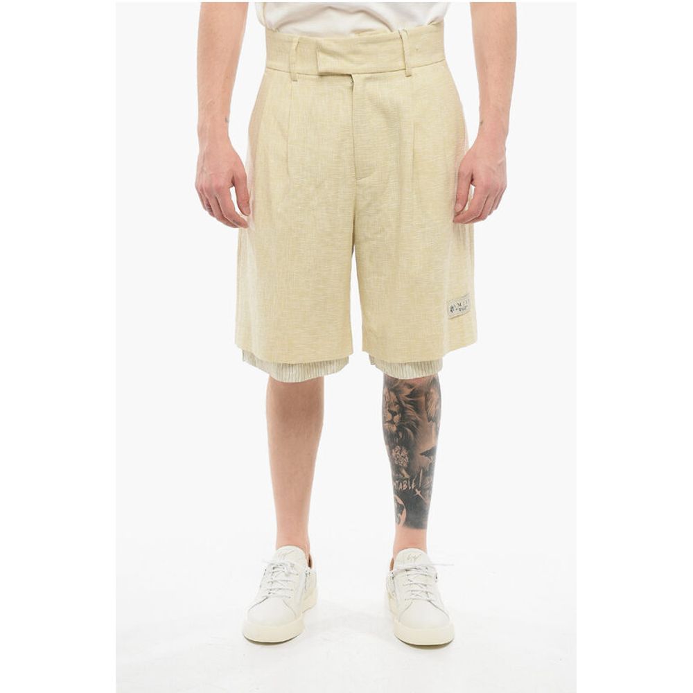 Double-pleated Double-layered Shorts