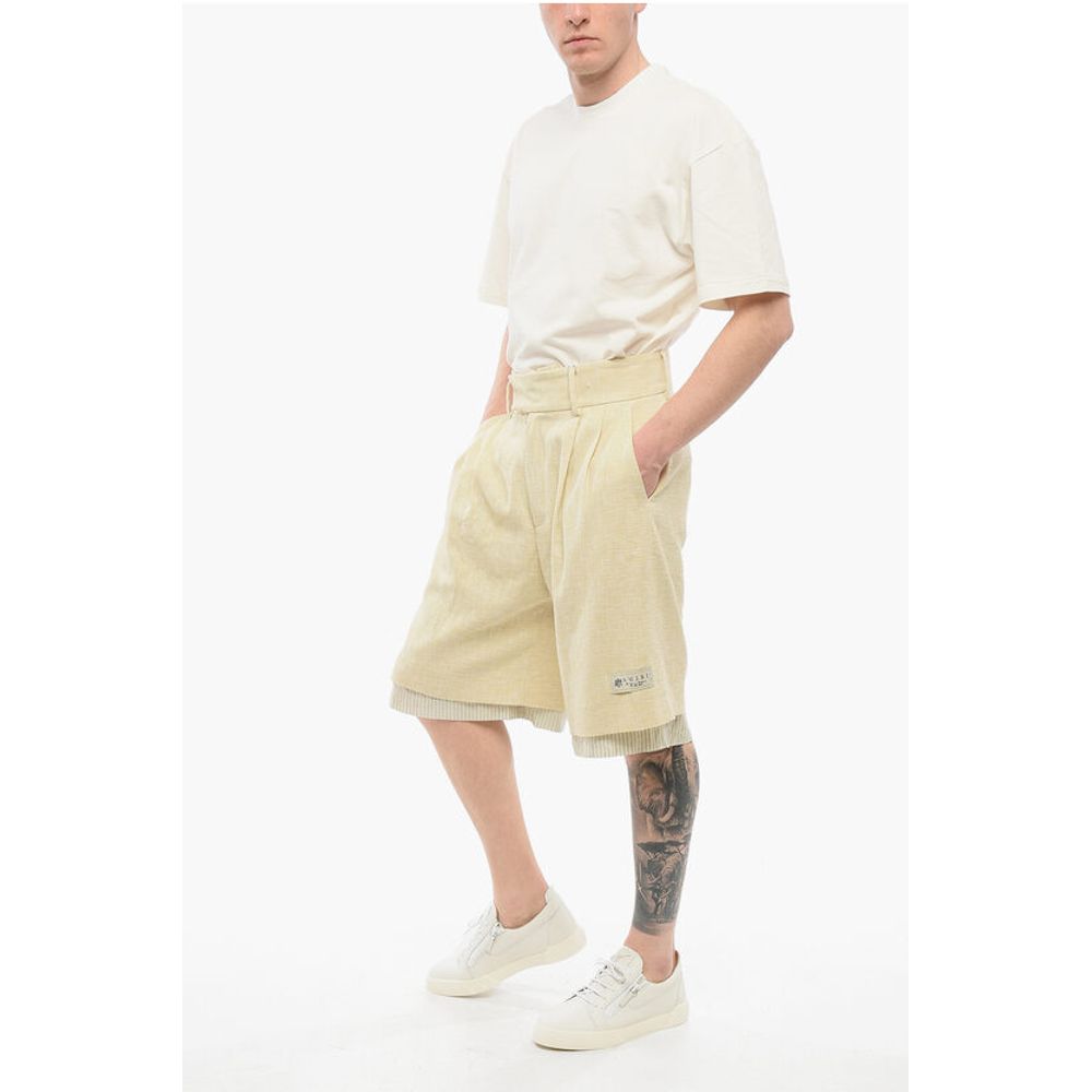 Double-pleated Double-layered Shorts