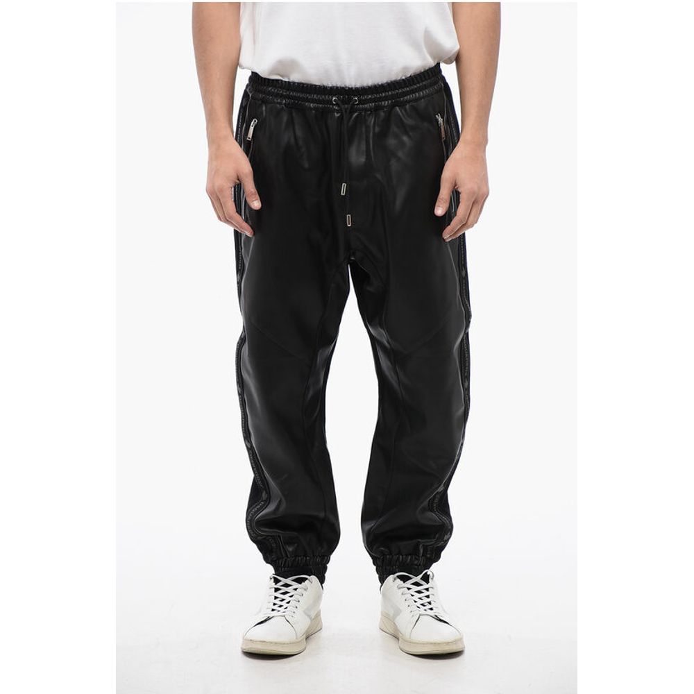Eco-leather and Jersey HYBRID SWAG Track Pants
