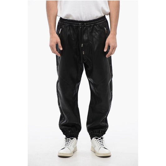 Eco-leather and Jersey HYBRID SWAG Track Pants