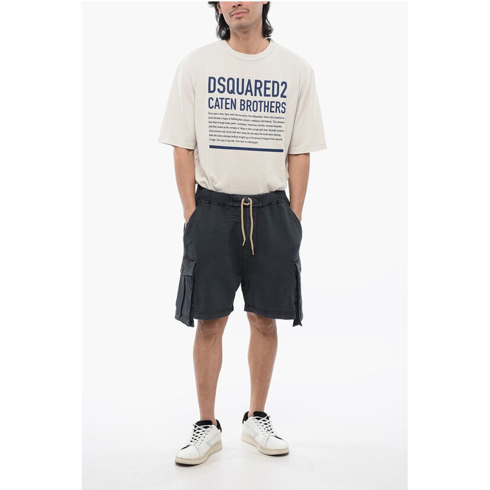 Brushed-cotton Cargo Shorts with Drawstring