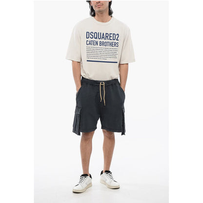 Brushed-cotton Cargo Shorts with Drawstring