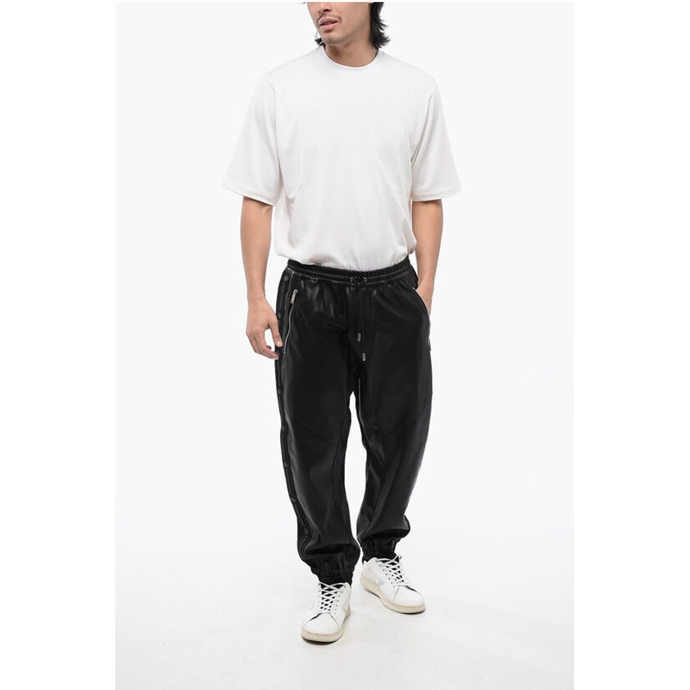 Eco-leather and Jersey HYBRID SWAG Track Pants