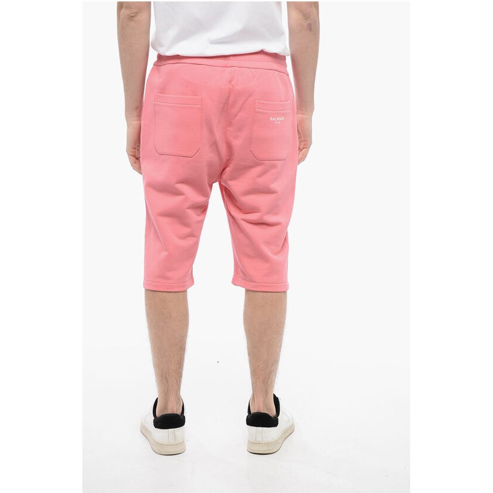 Brushed Cotton Shorts with Flocked Logo