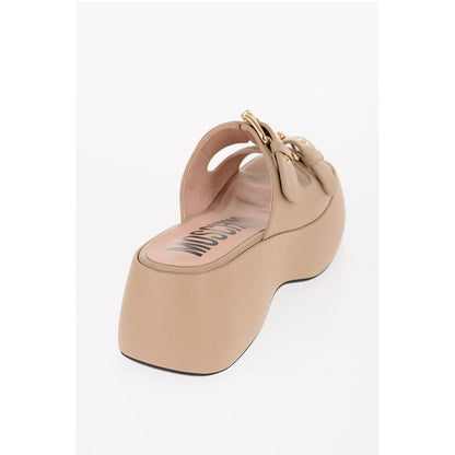 COUTURE! Leather DOLLY75 Sandals with Golden-Effect Double B