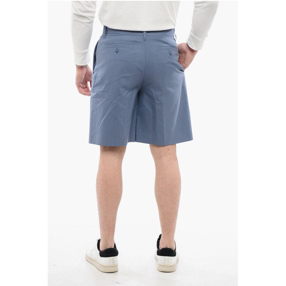 Pleated Straight-Fit Shorts