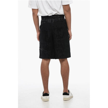 Monogram Patterned Jacquard Satin Shorts
