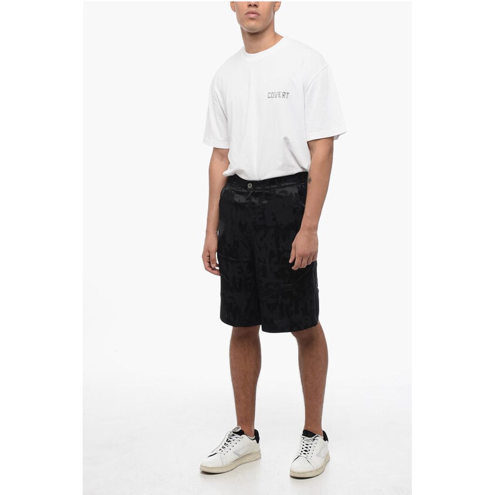 Monogram Patterned Jacquard Satin Shorts