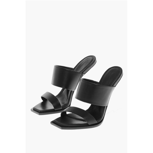 Leather NEW LUX Sandals with Plexiglass Heel 10cm