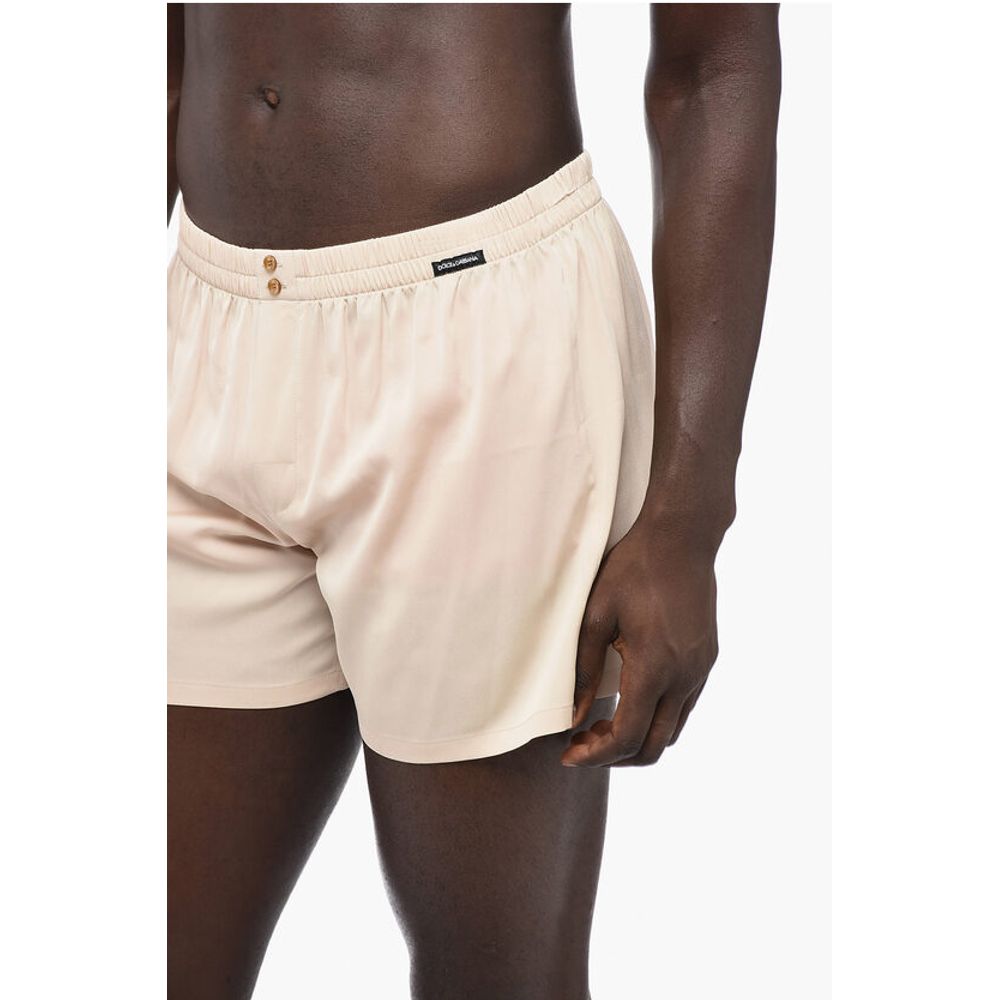 UNDERWEAR Silk Shorts with Elastic Waistband