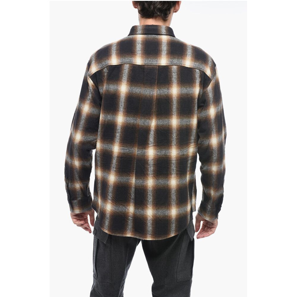 Flannel Shirt with Lettering Print